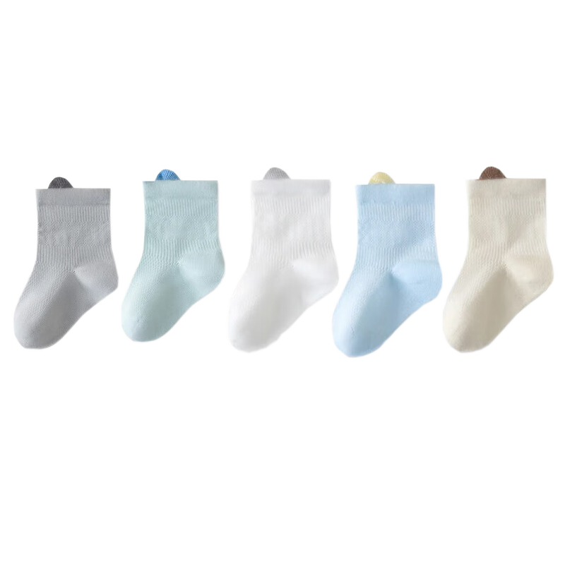 Cotton Weapon Baby Mid-Calf Socks Newborn Infant Pure Cotton Baby Socks 10A Grade Antibacterial Mid-Calf Children's Socks