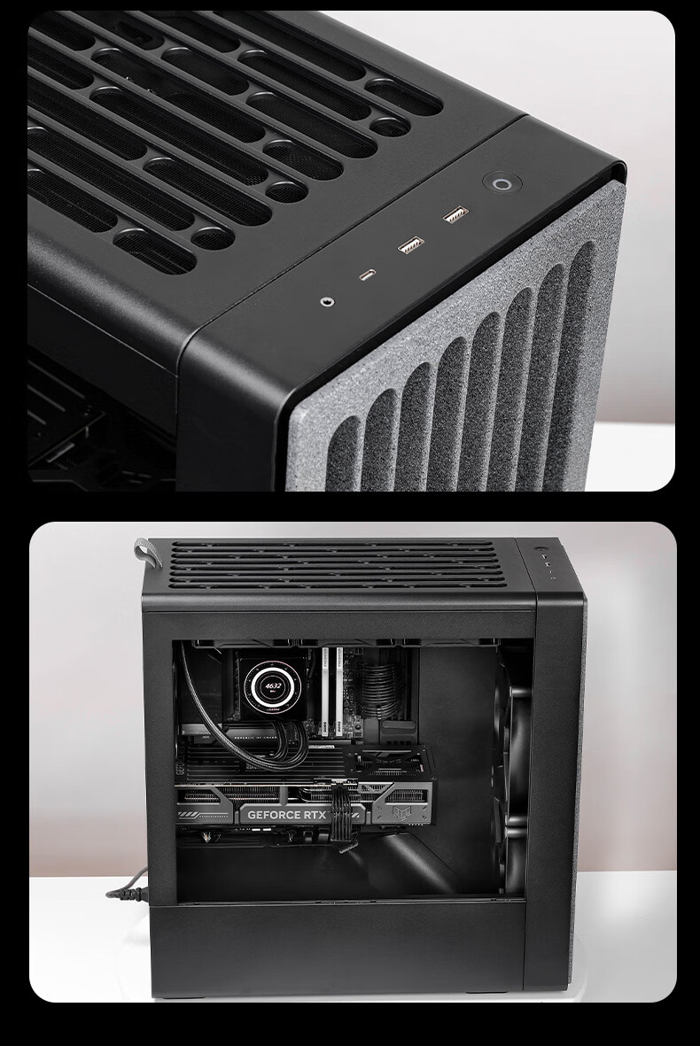 HAVN H18 Black Matte PC Case Cooling Fan High Airflow FDB Bearing PWM Speed Control Small 4-Pin Multi-Fan Daisy Chain 5