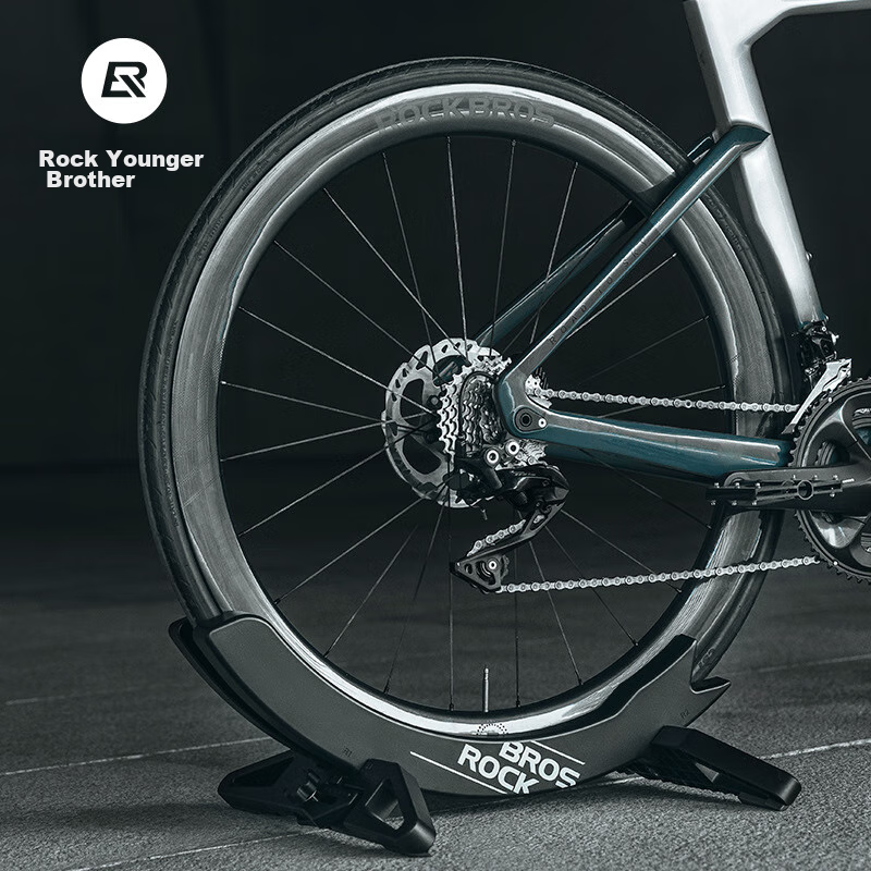 ROCKBROS Road And Mountain Bike Parking Rack, Display Stand, Adjustable Foot Support, Home Use, Black