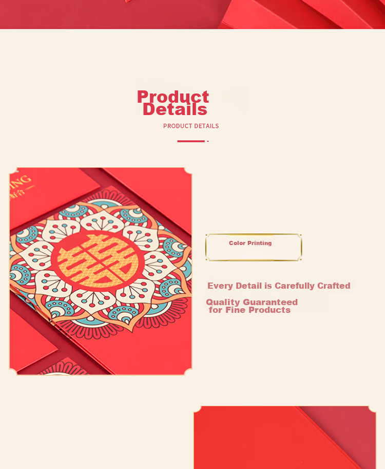 Extreme Space Red Packet Wedding Special 2026 New Double Happiness Red Envelope Engagement Celebration Supplies 12-Pack Thousand Yuan Red Packets 7