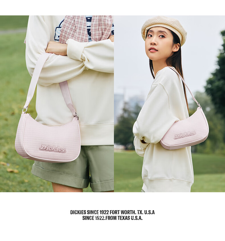 Dickies Classic Casual White Women's Shoulder Crossbody Underarm Bag 14