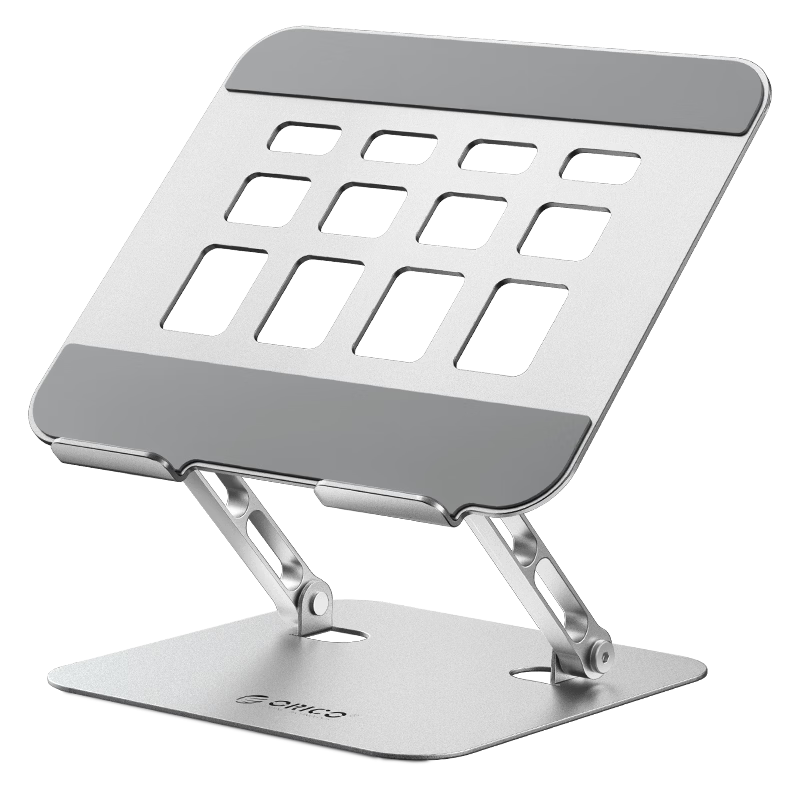 ORICO Laptop Stand Aluminum Alloy Adjustable Cooling Holder Desktop Riser Compatible with Apple Mac Huawei Lenovo - ST11 Silver