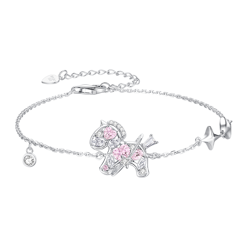 Chow Tai Seng [Birthday Gift] Starry Sky Pony Bracelet for Women Pure Silver Exquisite Zodiac Year of the Horse Hand Jewelry Gift for Girlfriend