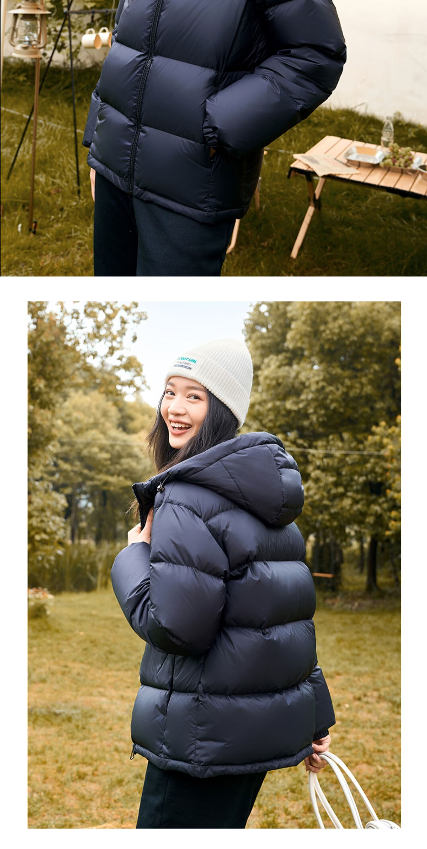 Yalu Women's Short Waterproof and Stain-Resistant Down Jacket 2025 Winter New Hooded Thermal Warm Puffer Coat JD Self-operated 7