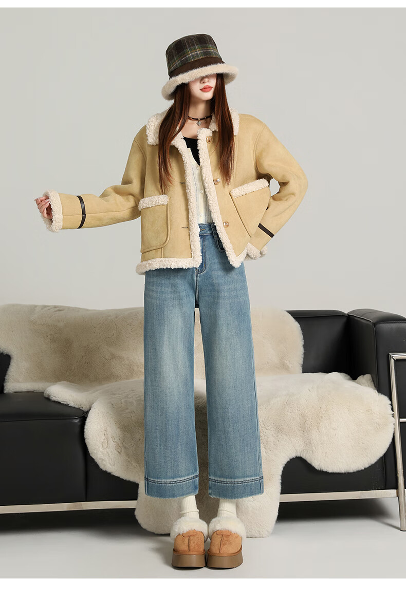 BOPRUIEY Women's Loose Stretch High-Waist Cropped Straight-Leg Jeans 2026 New Spring Autumn Casual Pants 19