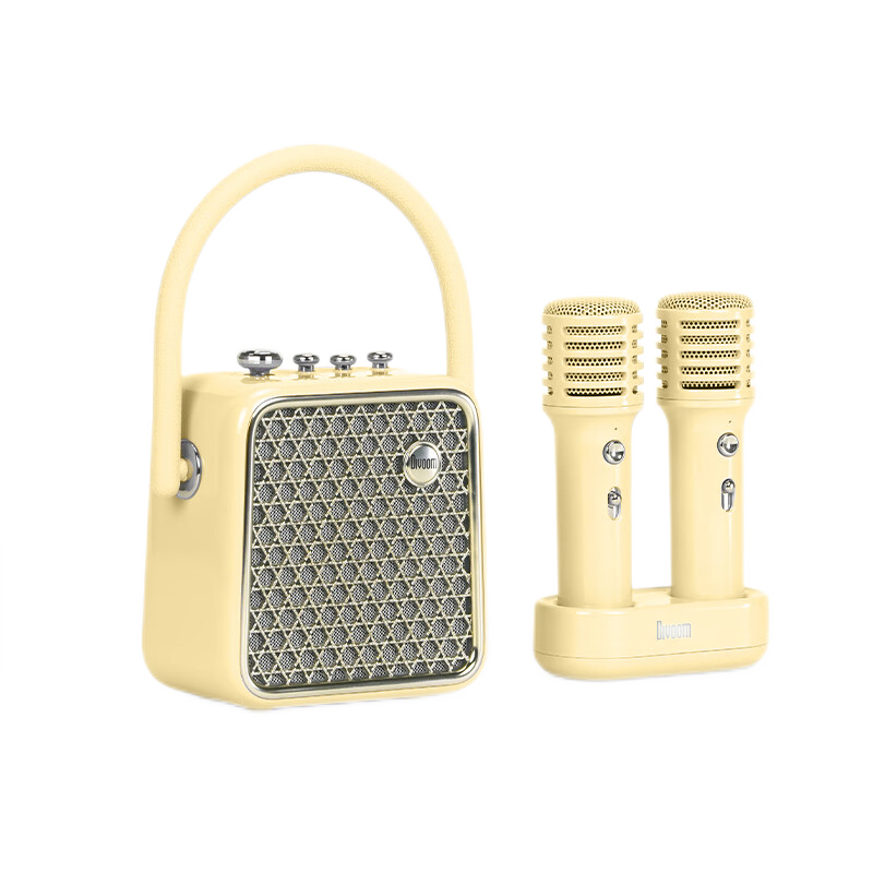 Divoom Karaoke Speaker with Dual Microphones, Sound Card, Built-In Microphone, Bluetooth Speaker, Home Karaoke Machine, KTV Birthday Package, Teacher's Day Gift