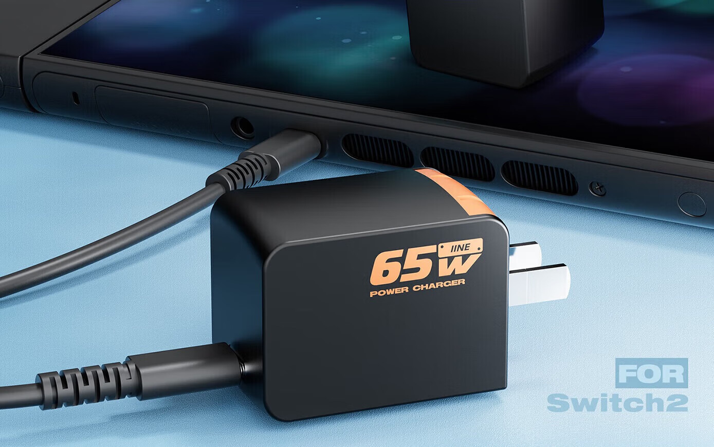 Liangzhi Switch 2 Charger Dock Power Adapter Type-C 65W PD Fast Charging NS2 Accessory Orange Black L1192 2