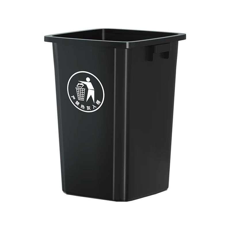 Yizhixuan Large Commercial Kitchen Trash Can 100L Black Plastic Bucket Without Lid