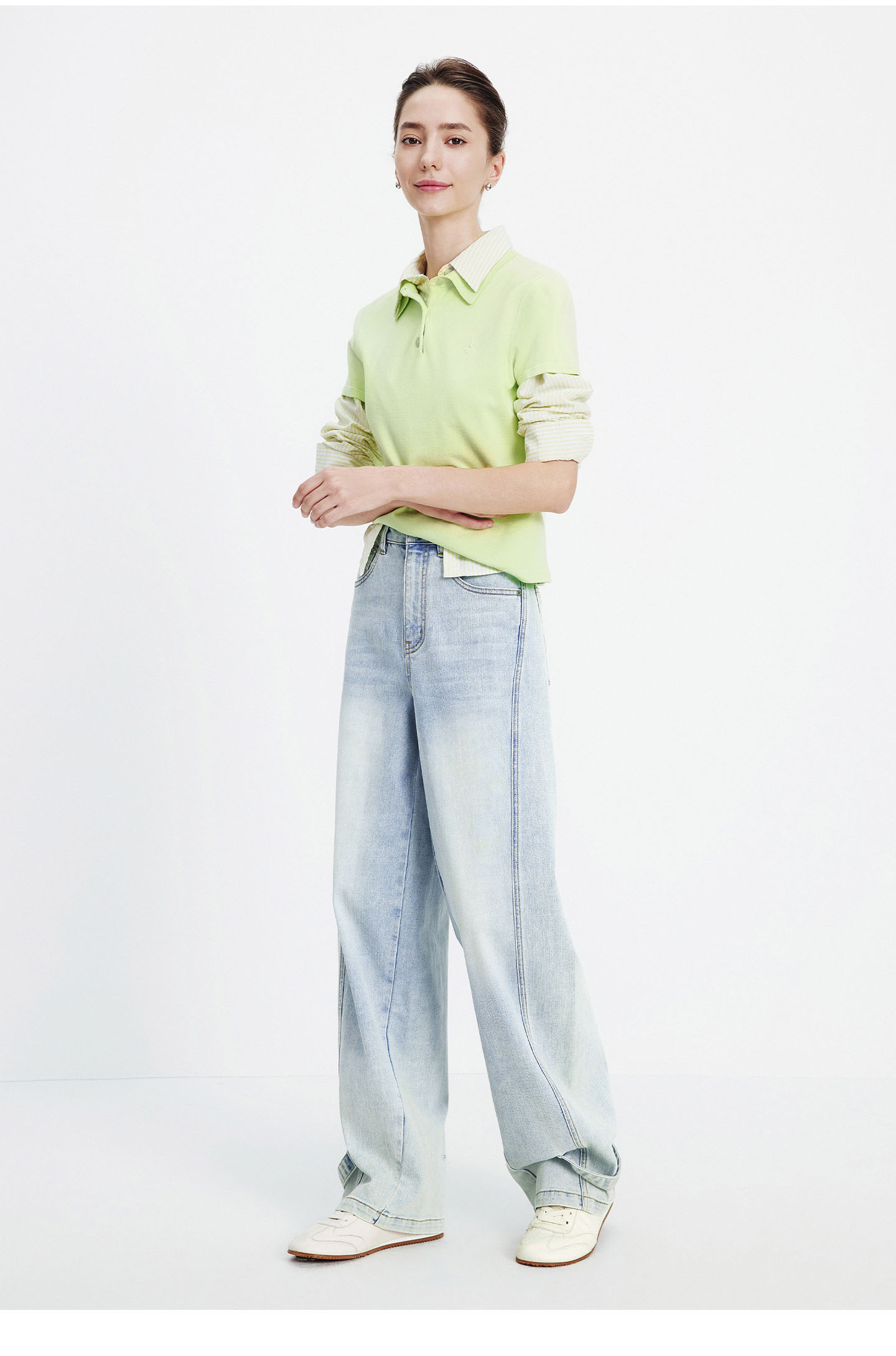 Navigare Italy Small Sailboat 26th Spring Summer New Skin-friendly Wide-leg Denim Workwear Cargo Pants 2312576503 10