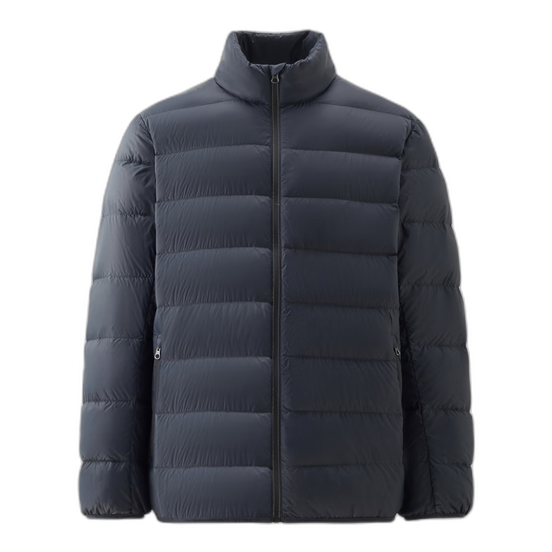 Giordano Men's New Three-Proof Down Jacket Outdoor Zipper Pocket Stand Collar Lightweight Warm Down Coat 01074712