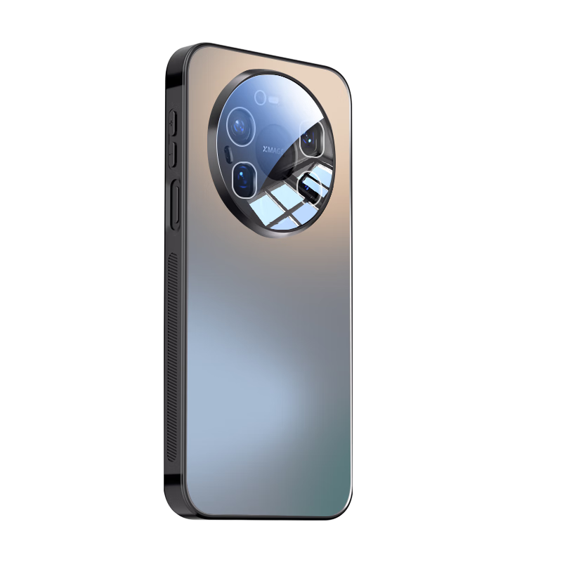 Hongzhuo Metal Backplate Cooling Case for Huawei Mate80 Pro, Full Coverage Shockproof Matte Silicone Soft Edge Hard Shell, Silver Gray