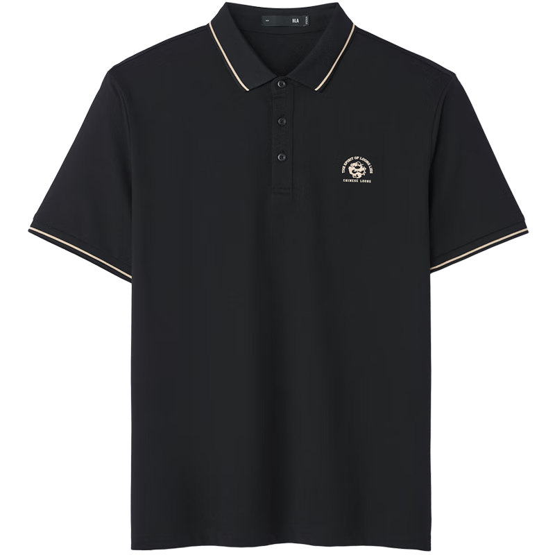 HLA Hailan Home Men's Polo Shirt 26 Chinese Dragon Series Cool Printed Short Sleeve Summer