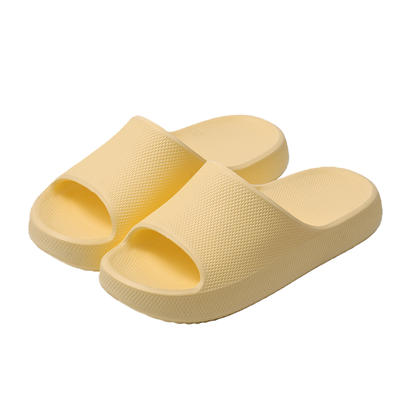 MINISO Women's Indoor Home Bathroom Non-Slip Odorless Slippers Soft Sole Outdoor Men's Lemon Yellow Size 40-41