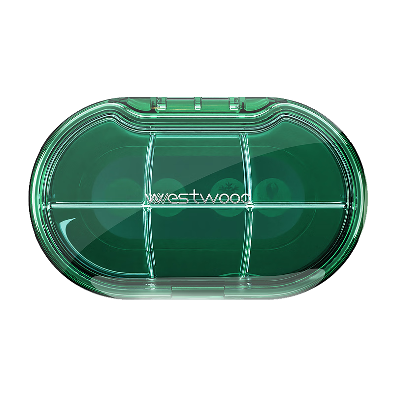 Westwood Portable Weekly Pill Organizer with 3 Daily Meal Reminders and Medication Dispenser Box
