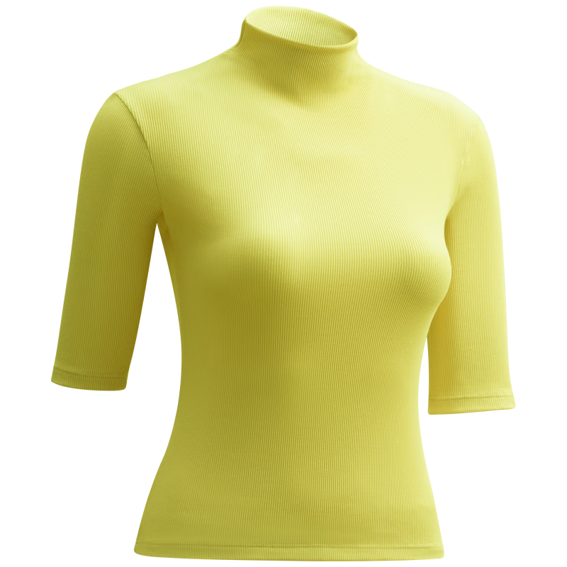 MONTAGUT Modal Cotton Turtleneck Base Layer for Women, Slim Fit Fashionable Short-Sleeve Thin Undershirt with Elbow-Length Sleeves