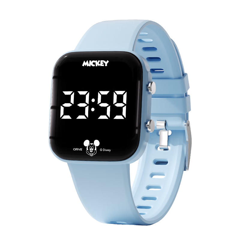 Disney Teen Electronic Watch High School Student Dormitory Wake-up Vibration Alarm Clock Kids Sports Swimming Waterproof Watch Boys