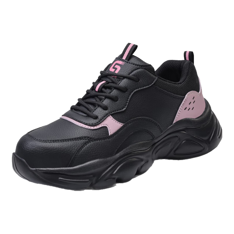 GUYISA Women's Winter Safety Work Shoes Steel Toe Cap Anti-Smash Anti-Puncture Lightweight Waterproof Construction Shoes Model 5076 Size 39
