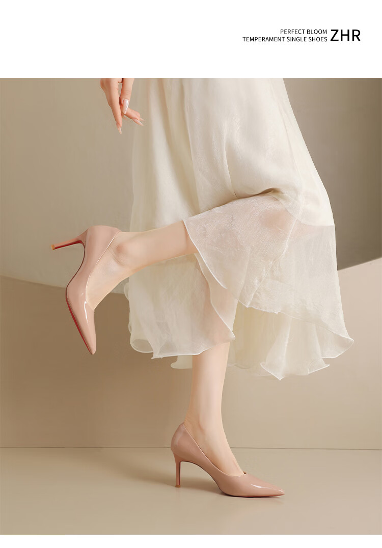 ZHR ZEZ High Heels Women 2026 New Red Sole Sexy Pointed Toe Stiletto Pumps Lightweight Girlfriend Gift Shoes for Qixi Festival 14