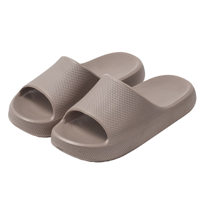 MINISO Women's Indoor Home Bathroom Non-Slip Odorless Slippers Soft Sole Outdoor Men's Earth Tone Size 40-41