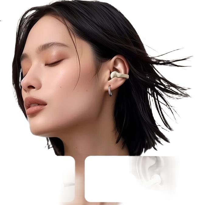 Беспроводные наушники Soaiy GK55, Bluetooth, с клипсой, спортивные, с шумоподавлением, для Huawei, Honor, Xiaomi, звездный серый