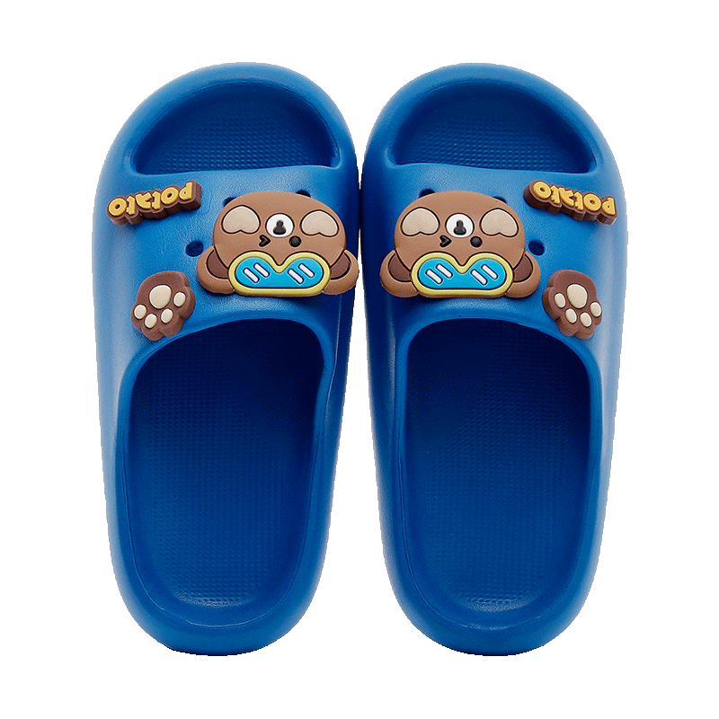 XGGC Kids Summer Slippers Boys Indoor Home Bath Non-Slip Girls Baby Children Cool Sandals Navy Blue Size 28-29