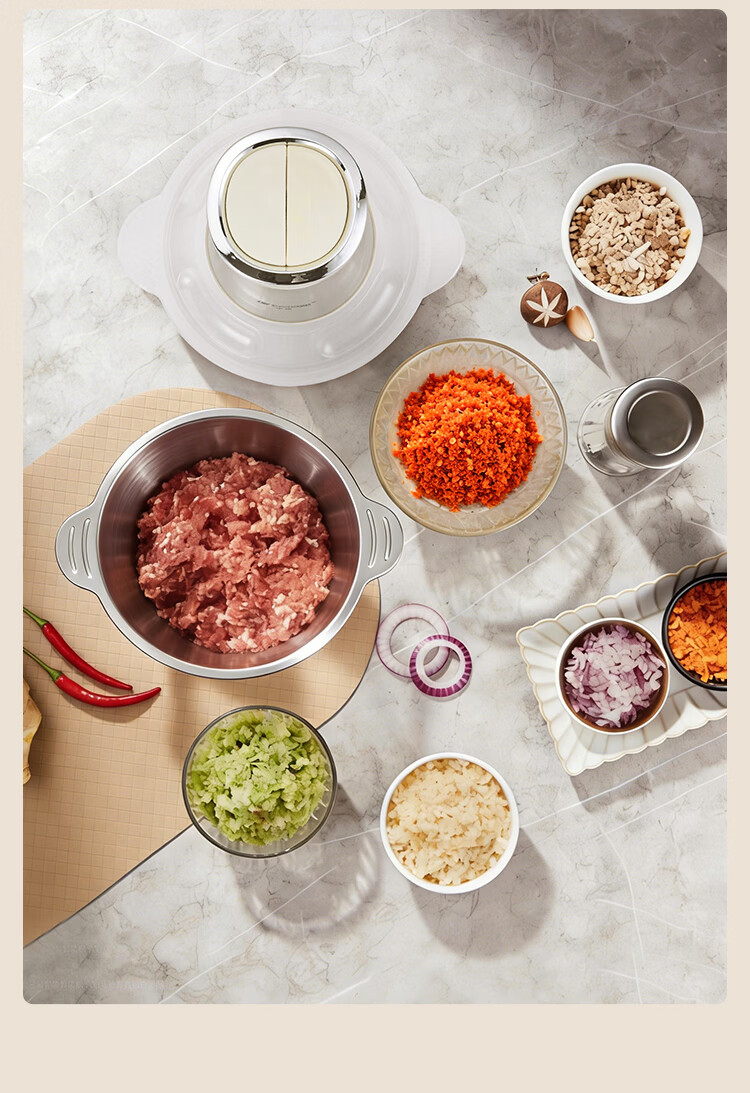 PESKOE Multifunctional Meat Grinder Food Processor Dumpling Maker Meat Mincer Vegetable Chopper Garlic Crusher 1