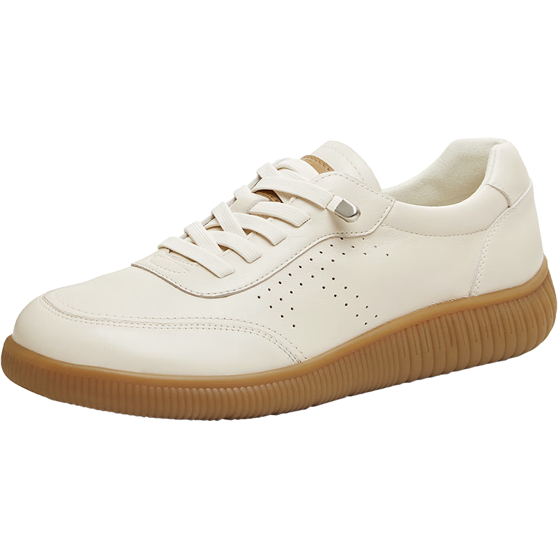 Tianmeiyi Women's Casual British Oxford Shoes 2026 Spring New Beige 37