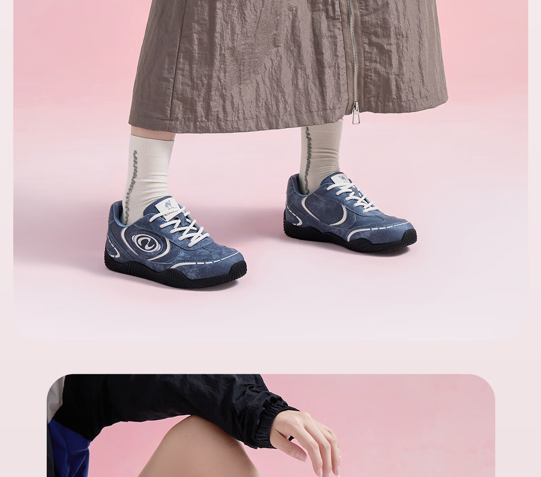 CAMEL Crescent 2.0 Women's Training Shoes Multi-color Patchwork Height-increasing Sports Casual Shoes L25S577059C Denim Blue 37 12