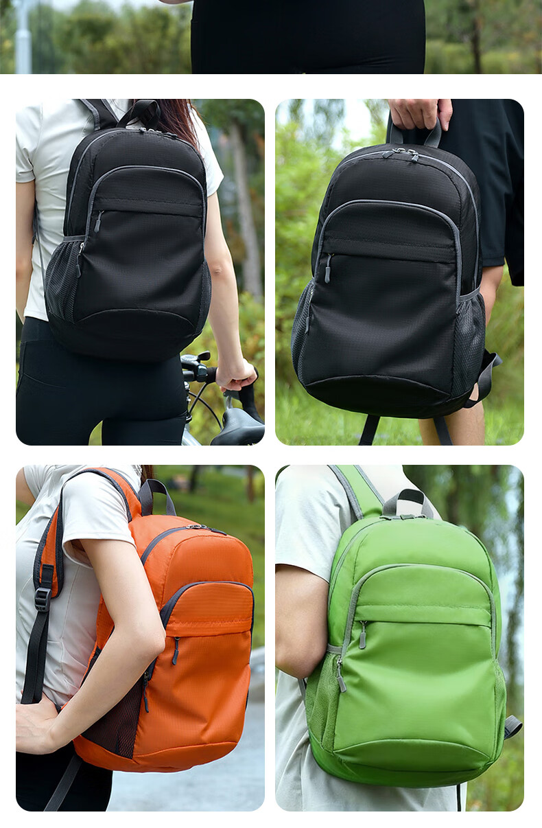 GOLDEN RAY Laptop Backpack 14.0-16.1 Inch Foldable Travel Bag for Men and Women 15.6 Inch Hiking Sports Outdoor Cycling School Bag Gray 9