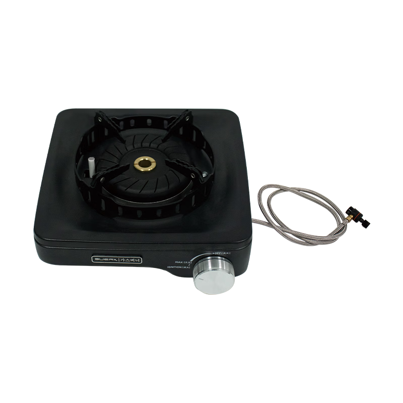 BUERK New Stable Pressure Cassette Stove Portable Outdoor Split Gas Tea Cooking Stove Camping Equipment Black 9kW