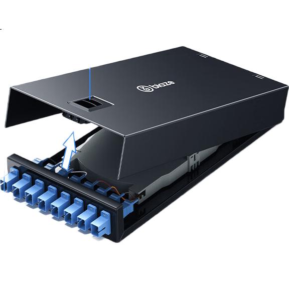 BIAZE Fiber Optic Terminal Box, 8 Ports 8 Cores SC Single Mode Fully Equipped UPC Pigtail Flange Plate, Desktop Fiber Optic Fusion Splice Terminal Box Pigtail Extension Plate, Telecom Quality Patch Panel Adapter