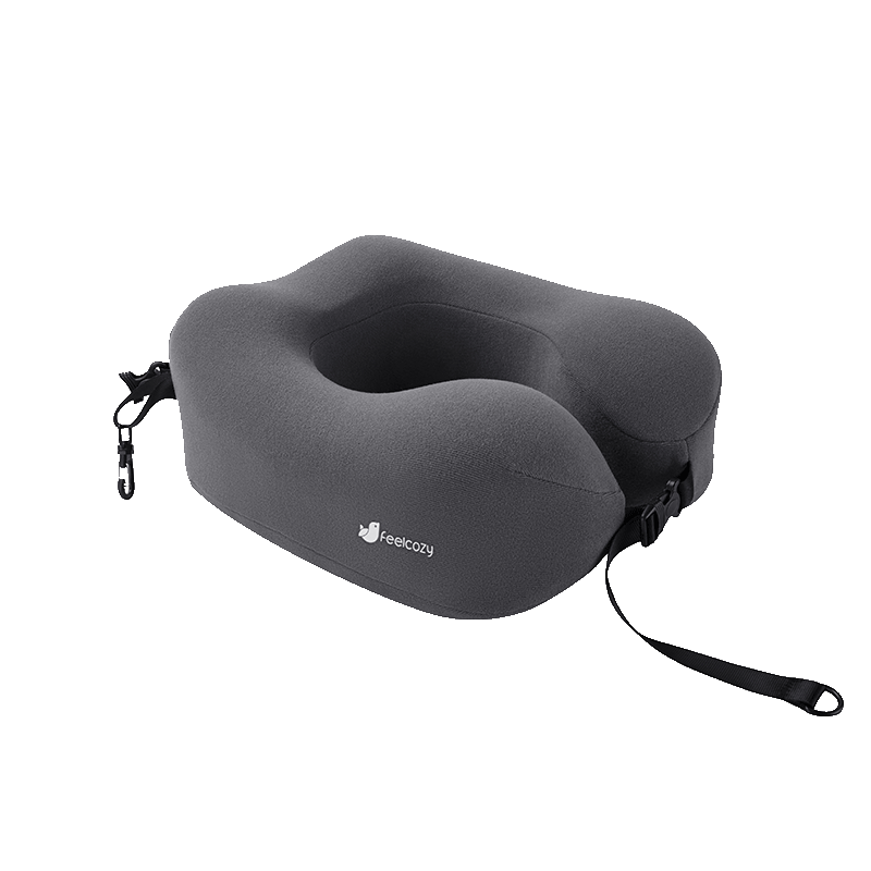 Jueqingsong U-Shaped Pillow, Airplane Neck Pillow, Travel Pillow, Memory Foam Office Pillow, Snail Portable Neck Pillow, Space Gray