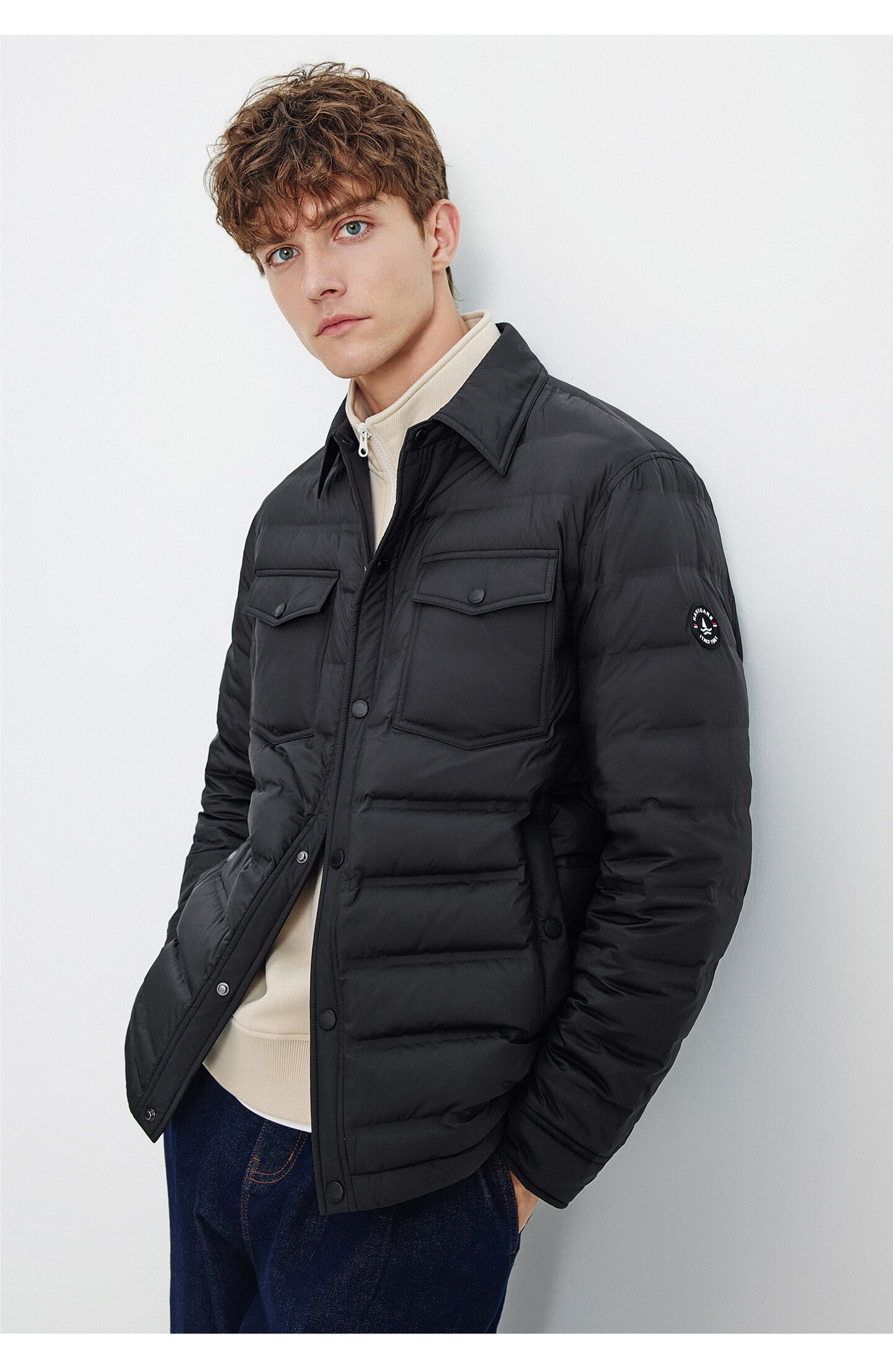 Navigare Italian Small Sailboat 25 New Classic Men's Down Jacket Lightweight Warm Goose Down Coat 1331605501 16