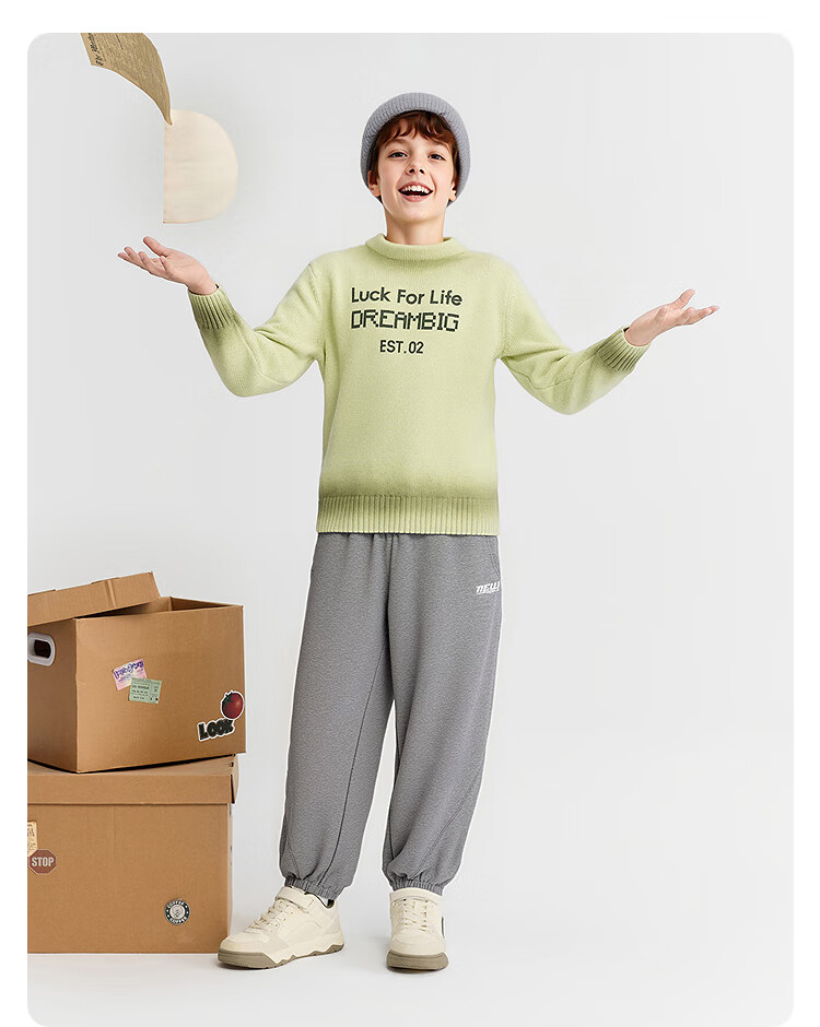 Balabala Kids Pants Boys Girls Long Pants 2026 New Spring Parent-Child Street Outdoor Sports Casual Pants 14