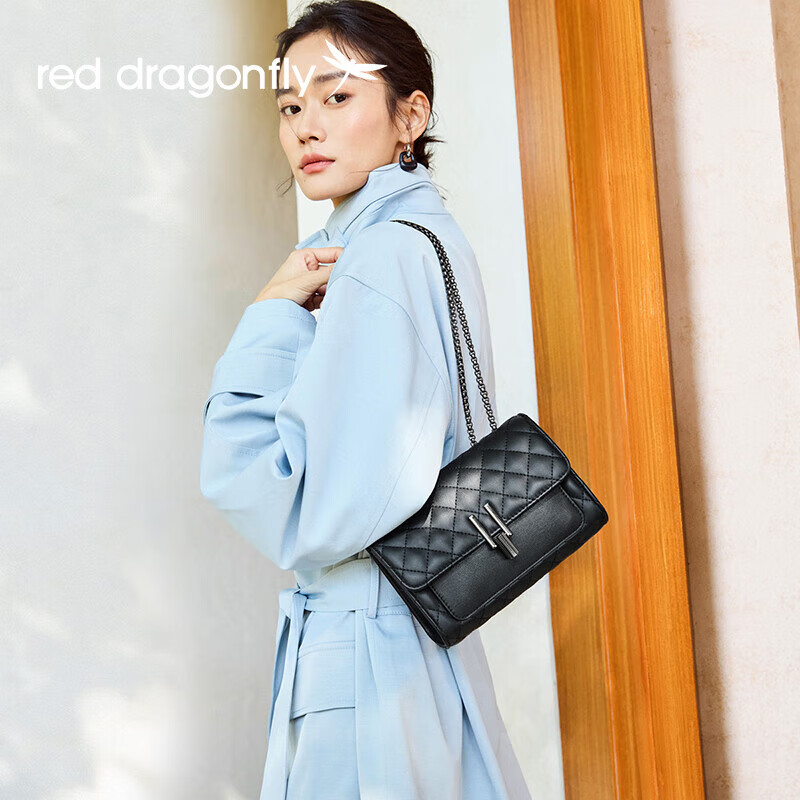 RED DRAGONFLY 2026 New Leather Chain Shoulder Crossbody Bag for Women Birthday Gift Box for Mom