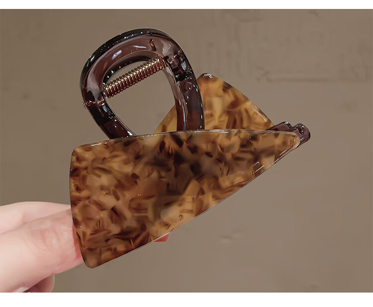 CHIMERA Amber Texture Elegant Triangle Hair Claw Clip for Bun Half-Up Ponytail Women's Birthday Gift 11