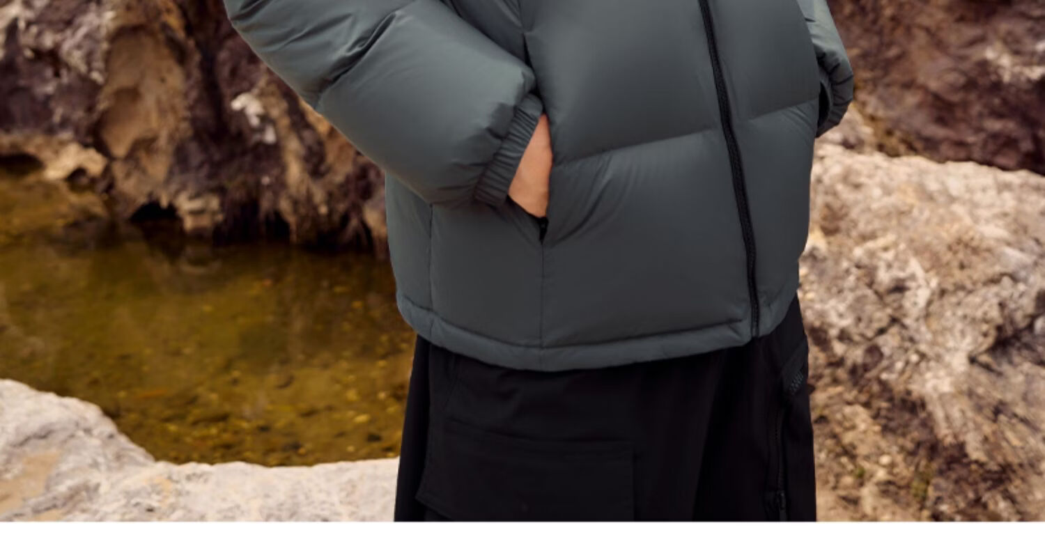 Yalu Women's Short Waterproof and Stain-Resistant Down Jacket 2025 Winter New Hooded Thermal Warm Puffer Coat JD Self-operated 11