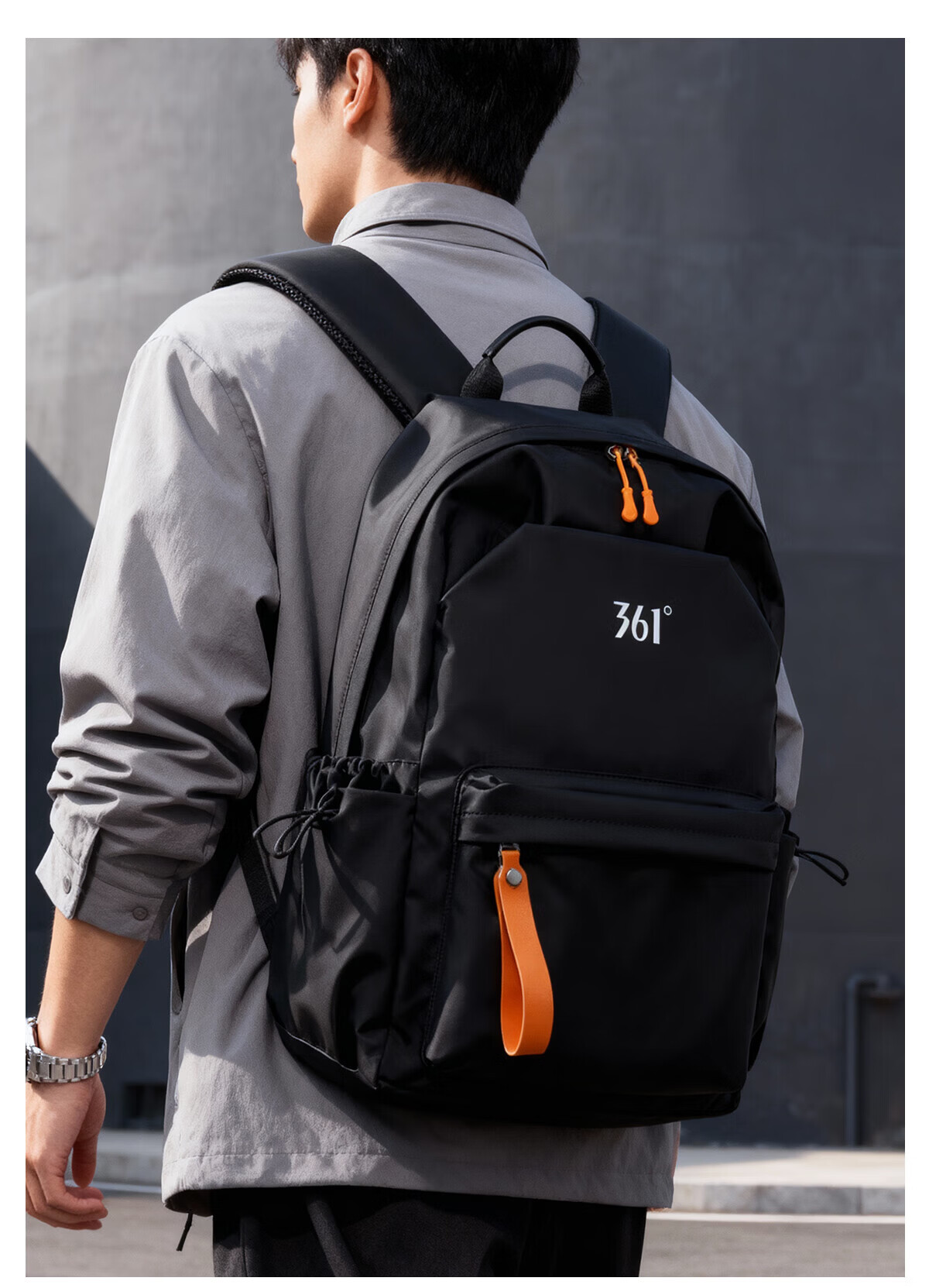 361° Men's Large Capacity Backpack Travel Bag College Student Commuter Laptop Bag Lightweight Waterproof Casual School Bag for Men 16