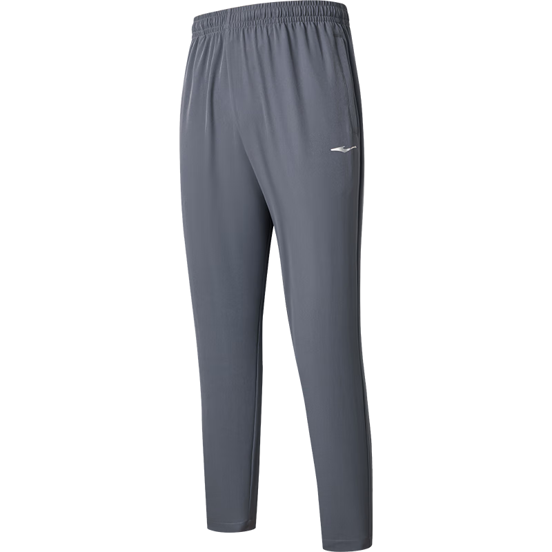 ERKE Men's Sports Pants, Summer Woven Trousers, Straight-Leg, Cool-Feeling, Quick-Drying, Moisture-Wicking, Elastic, Casual Running Pants for Me