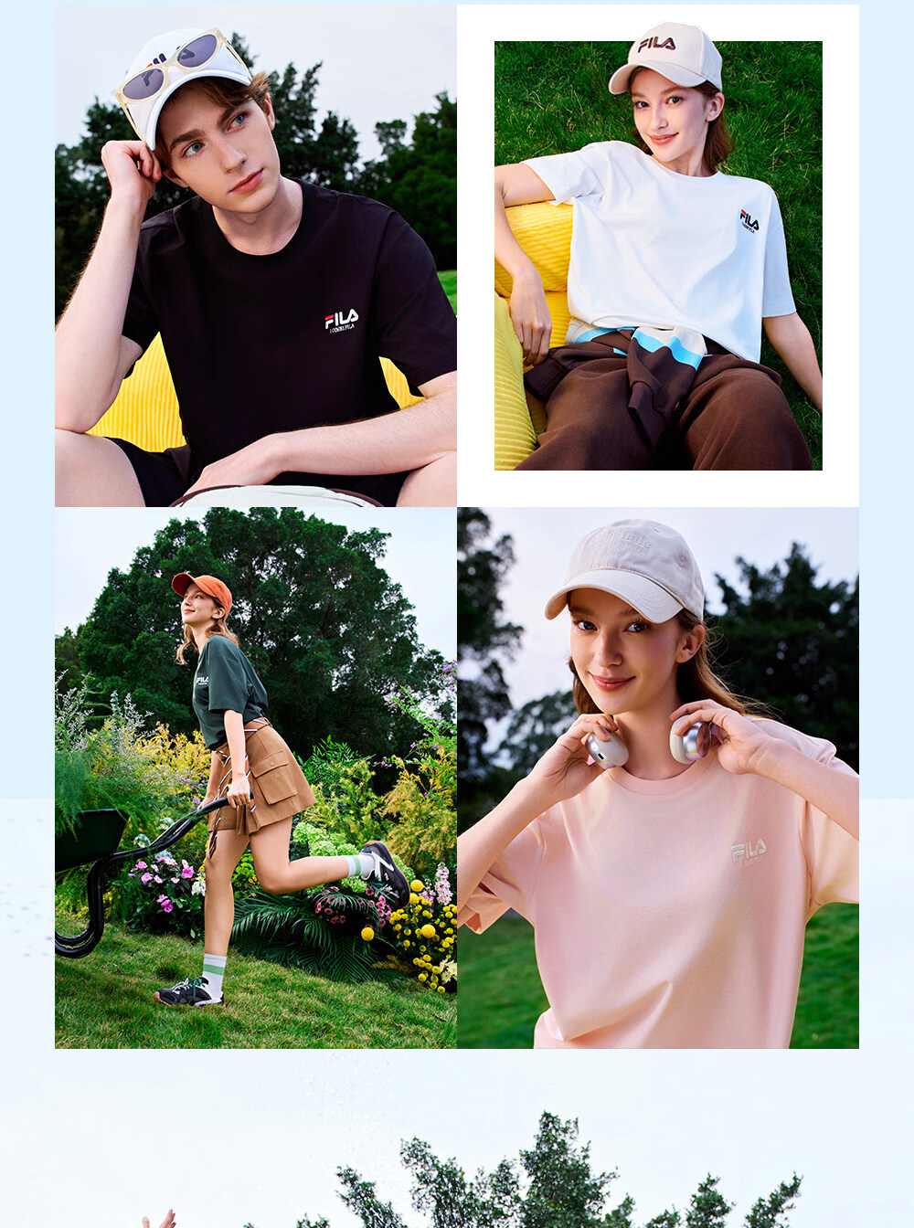 FILA 2026 Summer Moisture-Wicking Quick-Dry Couple Short Sleeve T-Shirt Fashionable Round Neck Casual Sun Protection Top 15