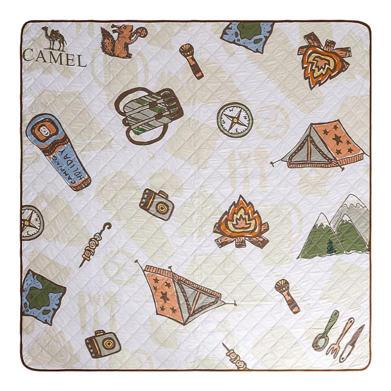 CAMEL Outdoor Picnic Mat, Ultrasonic Moisture-Proof Mat, Thickened Camping Ground Mat, Tent Mat, Children's Seat Cushion, P119 Floor Mat