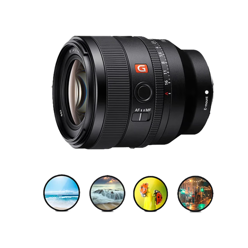 SONY SEL50F14GM Full-Frame Large Aperture Standard Prime G Master Lens Portrait Photography (FE 50mm F1.4 GM Filter Protection Kit)