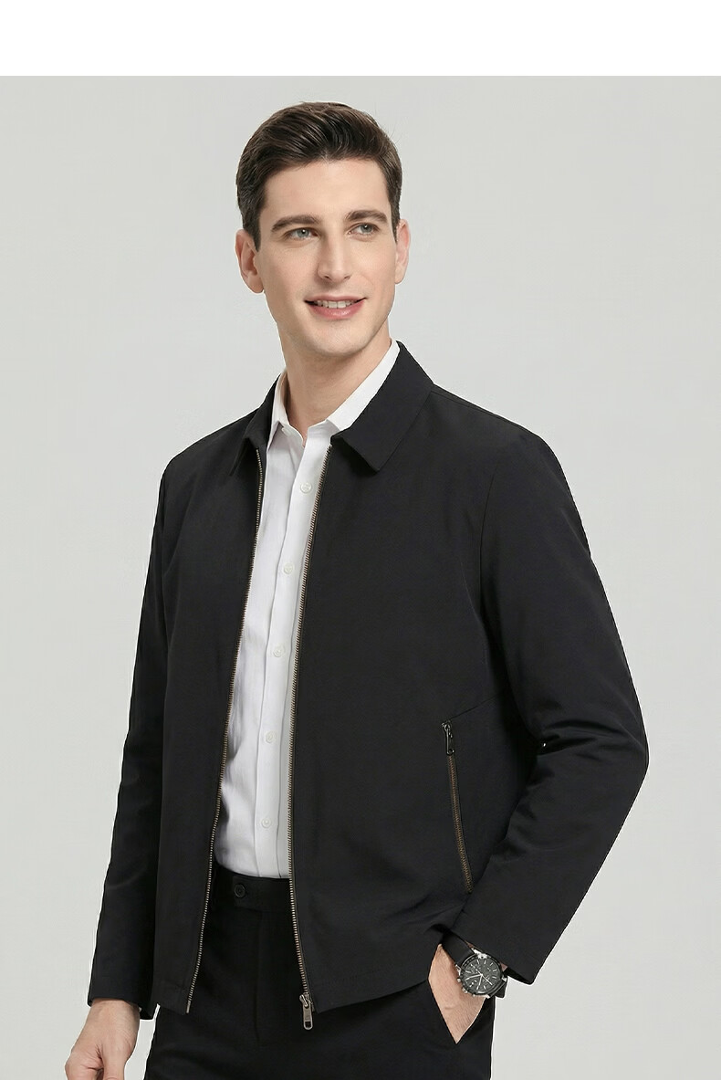 Shanshan [Three-proof Seamless Lapel] Men's Jacket Spring Autumn Business Executive Workwear Casual Middle-aged Dad Coat 12