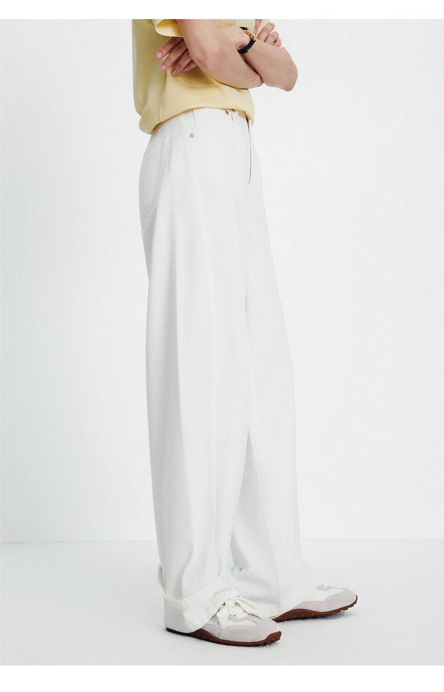 Navigare Italy Small Sailboat 26th Spring Summer New Skin-friendly Wide-leg Denim Workwear Cargo Pants 2312576503 19