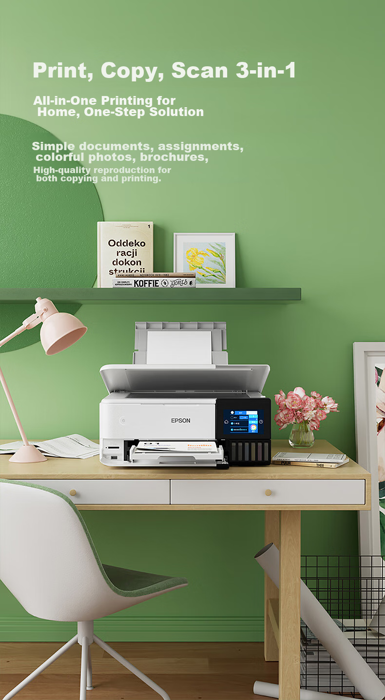 Epson L8168 Premium Home 6-Color Photo A4 All-In Printer with AI Learning, Color Touchscreen, Automatic Duplex Printing, Copying And Scanning, LCD Display 18