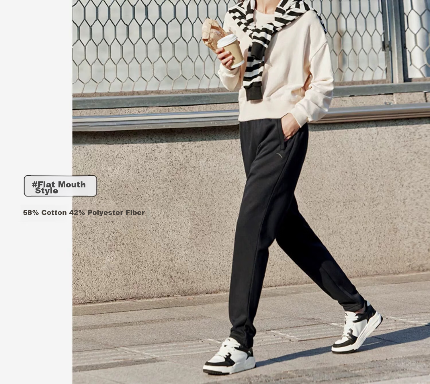Anta Fleece Lined Jogger Pants | Knitted Women's Sports Trousers Winter New Fleece Warm Casual Elastic Cuff Sweatpants 22