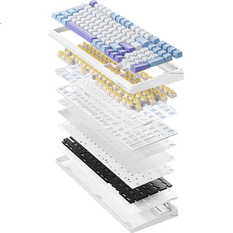 AULA F99 Custom Mechanical Keyboard с Gasket Structure, 98 клавиш, проводной/Bluetooth/беспроводной, RGB подсветка, горячая замена, для офиса и игр