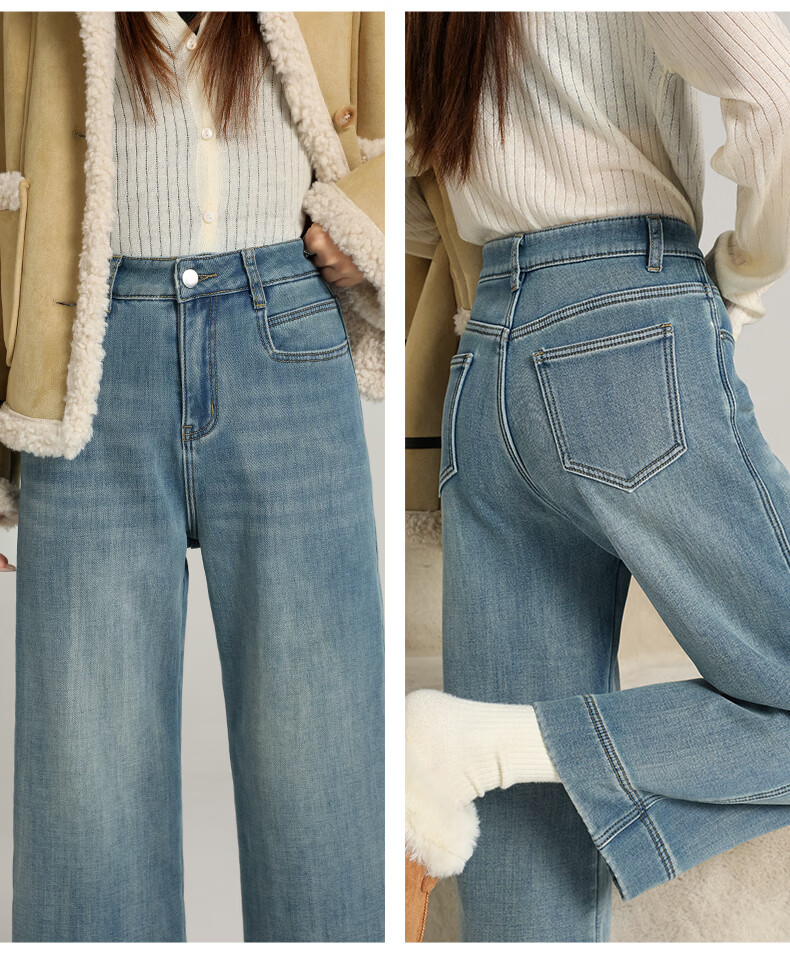 BOPRUIEY Women's Loose Stretch High-Waist Cropped Straight-Leg Jeans 2026 New Spring Autumn Casual Pants 20