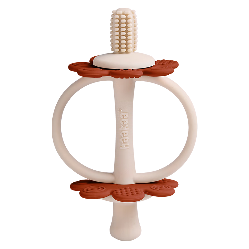 Haakaa Flower Teether Chew Stick Baby Infant Hand-Biting Prevention Teething Toy for 3 to 6+ Months Old Babies
