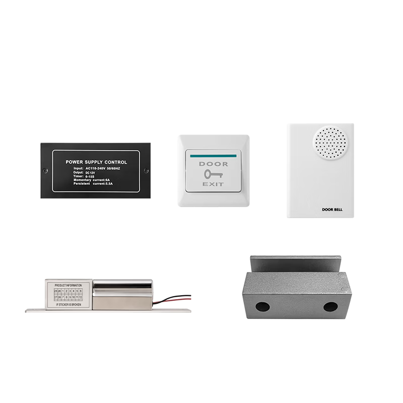 Deli Attendance and Access Control All-in-One Machine Accessory Kit Facial and Palm Vein Recognition Time Clock for Single Door Two-Way Opening with Framed Top and Frameless Bottom Glass Door (Main Un